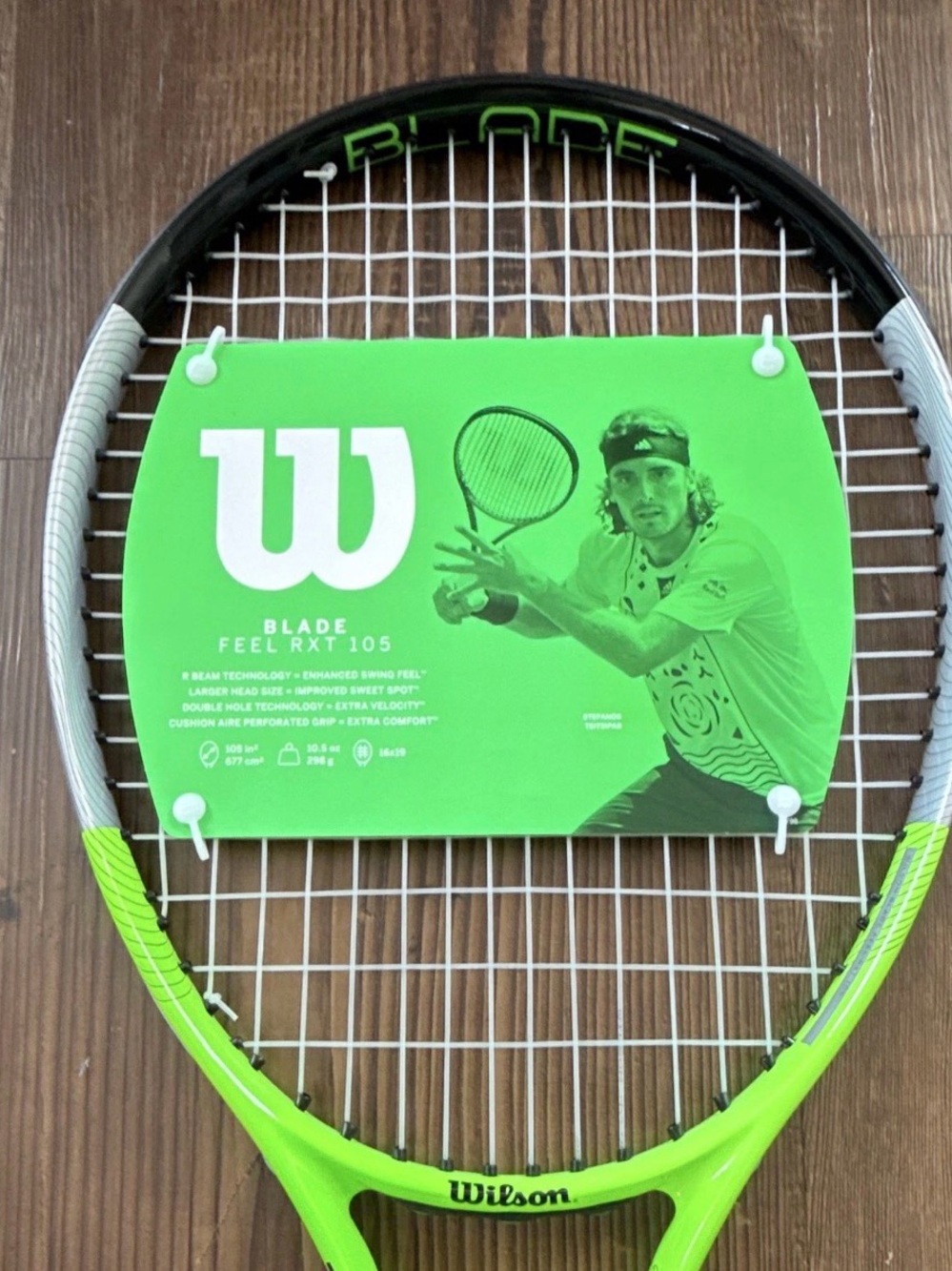 Wilson Tennis Racket in Bright Neon Green